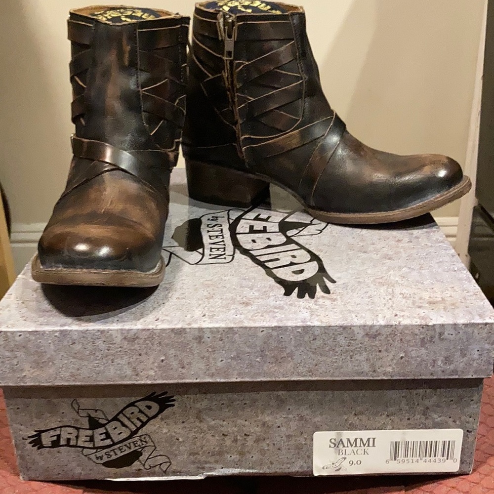 Freebird Sammi strappy ankle boots